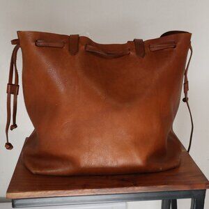 Madewell Camel Leather Tote